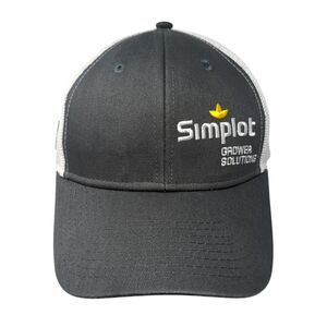 Simplot Grower Solutions Snapback Trucker Hat Gray OS Adjustable Mesh Back